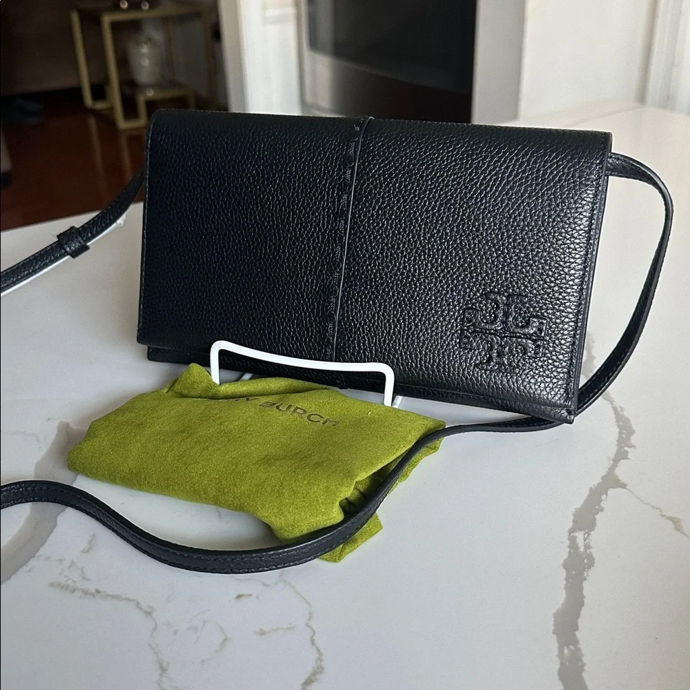 Tory Burch McGraw Pebble Leather Wallet Crossbody Clutch ~NWT~